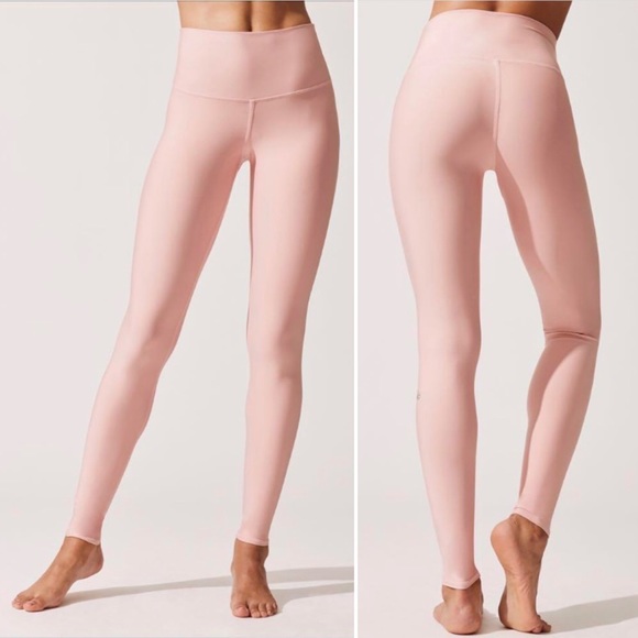 ALO Yoga Pants - ALO YOGA High Waist RARE Airlift Tech Leggings Powder Pink | NWOT